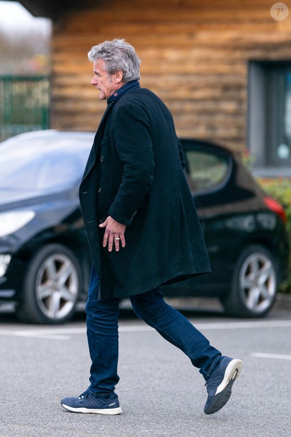 David Brécourt aux obsèques du chanteur Herbert Léonard au crématorium de Saint-Fargeau-Ponthierry, France, le 12 mars 2025. © Bestimage