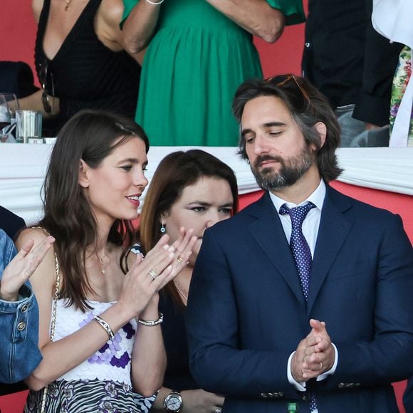 Charlotte Casiraghi et  Dimitri Rassam lors de la dernière soirée de la 17ème édition du Longines Global Champions Tour à Monaco, le 1er juillet 2023 sur le port de Monaco, pour le Longines Global Champions. C'est le français Julien Épaillard qui a remporté le Longines Global Champions Tour Grand Prix du Prince de Monaco, doté de 1,5 millions d'euros, suivi par Harrie Smolders et Jane Sadran. © Claudia Albuquerque/Bestimage