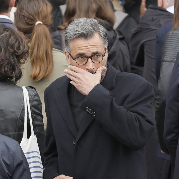 Olivier Minne - Obsèques de Christophe Michel (mari de JL Romero) au crématorium du cimetière du Père Lachaise à Paris le 6 juin 2018.
© AGENCE / BESTIMAGE
