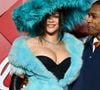 La jeune femme portait une robe en fourrure bleu issue d'une collection vintage Christian Lacroix et a été un soutien de taille pour son amoureux qui a reçu un prix lors de cette cérémonie.
Rihanna et ASAP Rocky aux British Fashion Awards 2024 au Royal Albert Hall, à Londres, le 2 décembre 2024.