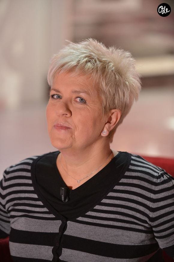 Mimie Mathy lors de l'enregistrement de l'émission "Vivement Dimanche" le 27 mars 2013 à Paris, en France. Photo de Max Colin/ABACAPRESS.COM