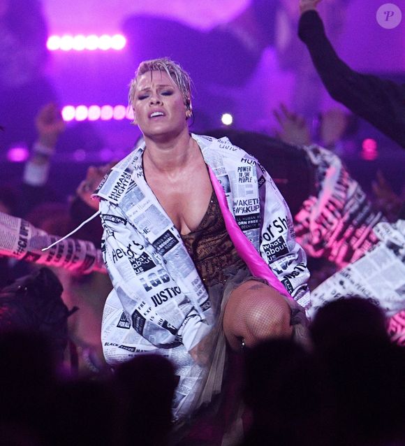 Pink lors de la cérémonie des "Brit Awards 2019" à l'O2 Arena à Londres, le 20 février 2019.
Bestimage
