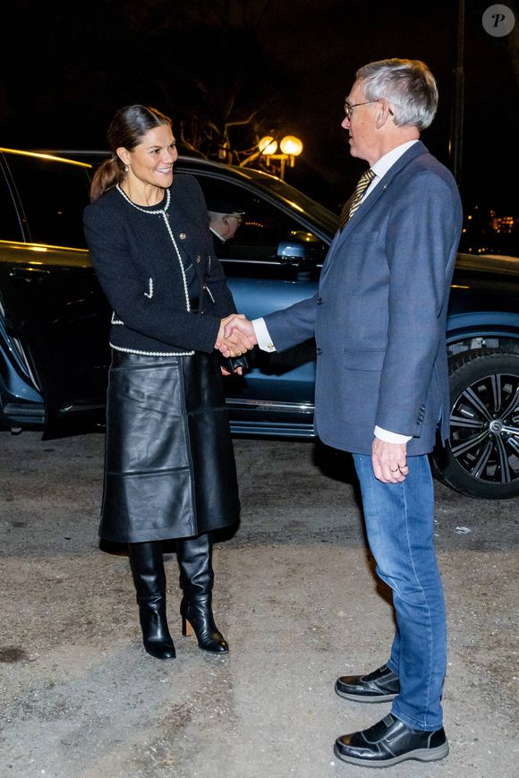 La princesse Victoria de Suède visite l'Association des soldats suédois à Stockholm, le 4 décembre 2024. 
© SPA / Dana Press / Bestimage