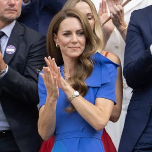 La princesse Catherine (Catherine "Kate" Middleton, princesse de Galles), la princesse Charlotte (la princesse Charlotte de Galles), finale masculine du tournoi de Wimbledon, 14e jour à Wimbledon, Grande-Bretagne, le 13 juillet 2025 (DANA-No : 02629435) – Dana Press / Bestimage.