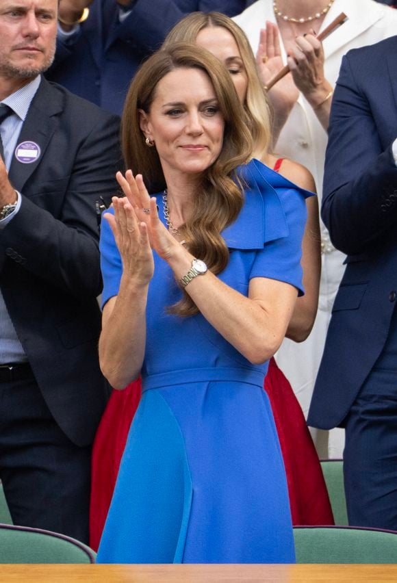 La princesse Catherine (Catherine "Kate" Middleton, princesse de Galles), la princesse Charlotte (la princesse Charlotte de Galles), finale masculine du tournoi de Wimbledon, 14e jour à Wimbledon, Grande-Bretagne, le 13 juillet 2025 (DANA-No : 02629435) – Dana Press / Bestimage.