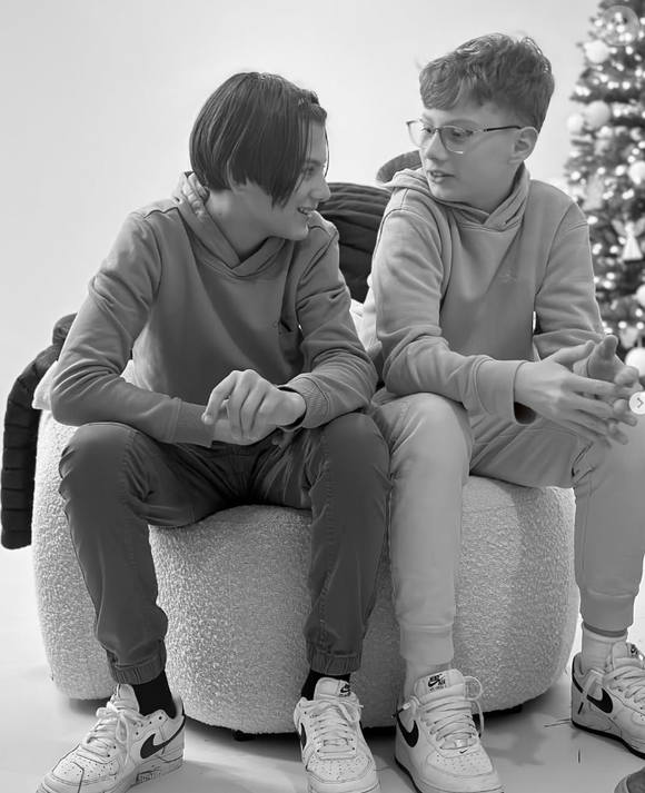 Alessio et Nino, les fils de Camille Santoro de "Familles nombreuses" - Instagram, 9 janvier 2025