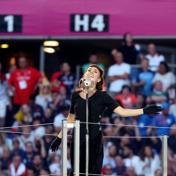 Zaz - Cérémonie d'ouverture de la Coupe du Monde de Rugby France 2023 avant le match de la Poule A entre la France et la Nouvelle-Zélande au Stade de France à Saint-Denis le 8 septembre 2023. © Dominique Jacovides/Bestimage