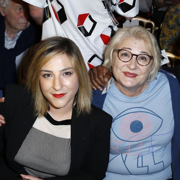 Marilou Berry et sa mere Josiane Balasko, Rudy Berry - People au defile Jean-Paul Gaultier lors de la fashion week Haute-Couture Automne-Hiver 2013/2014 a Paris le 3 juillet 2013.