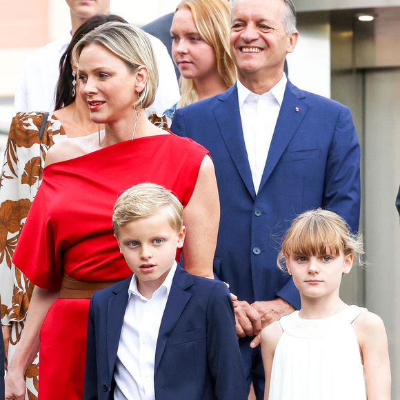 Traditionnel Pique Nique des Monégasques "U Cavagnetu" dans le Parc princesse Antoinette, en présence du prince de Monaco et de la princesse Charlene accompagnés par leurs enfants le prince Jacques de Monaco, marquis des Baux, et La princesse Gabriella de Monaco, comtesse de Carladès, à Monaco, le 7 septembre 2024. © Claudia Albuquerque/Bestimage