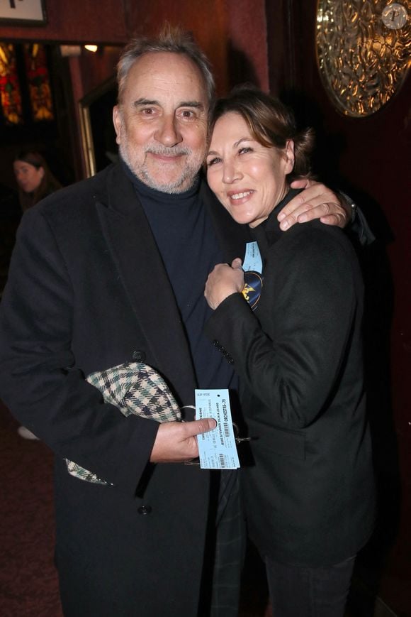 Antoine Duléry et Mathilde Seigner - Personnalités à la générale de la pièce de théâtre « Le Cercle des Poètes Disparus » au Théâtre Antoine à Paris, France. Le 8 Février 2024.
© Bertrand Rindoff / Bestimage