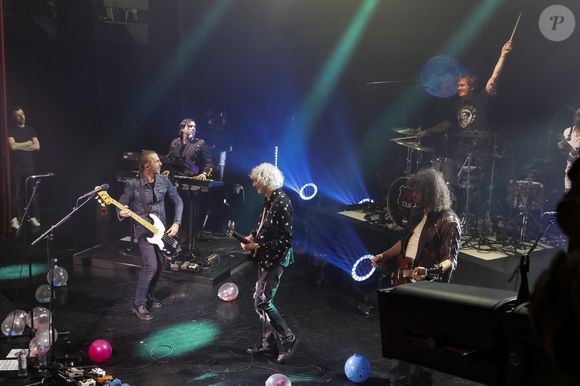 Exclusif - Louis Bertignac, Calogero et Richard Kolinka, en concert au Trianon Paris et diffusé en direct sur Olympia TV, à Paris, France, le 18 janvier 2025. © Jack Tribeca/Bestimage