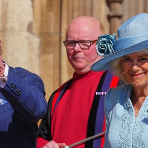Le roi Charles et Camilla assistent à la messe de Pâques de la famille royale dans la chapelle Saint George de Windsor dans le Berkshire, le 20 avril 2025 

Julien Burton / Bestimage