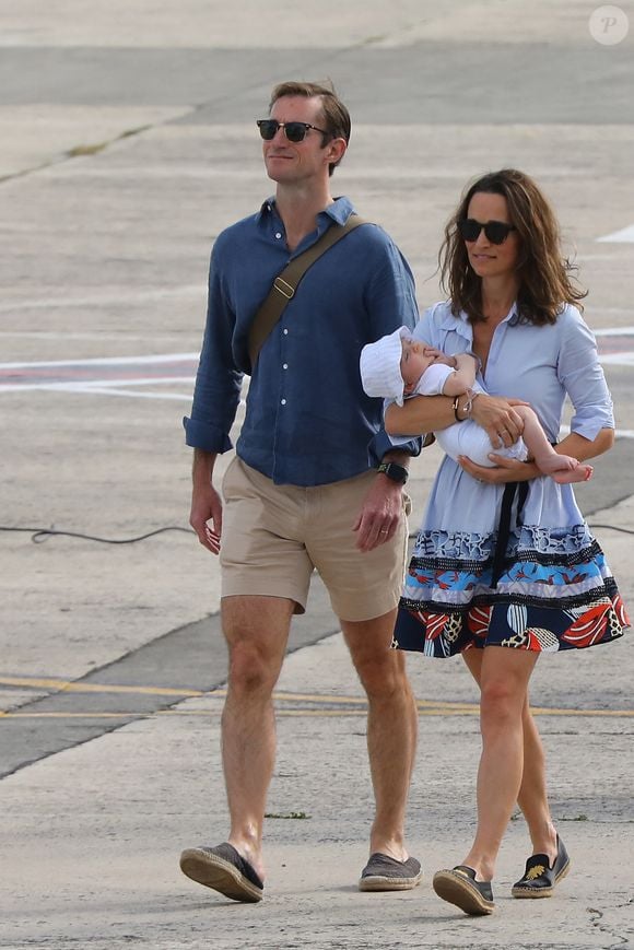 Exclusif - Pippa Middleton, James Matthews, leur fils Arthur à Saint-Barthélemy, le 8 janvier 2019. Photo : Bestimage