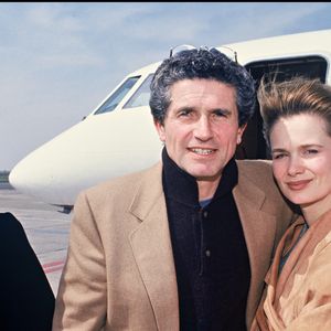 Claude Lelouch, sa femme Marie-Sophie L. en visite a Moscou en 1989. ©Bestimage