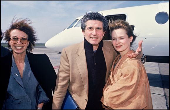 Claude Lelouch, sa femme Marie-Sophie L. en visite a Moscou en 1989. ©Bestimage