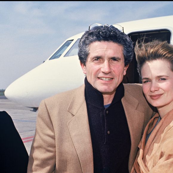 Claude Lelouch, sa femme Marie-Sophie L. en visite a Moscou en 1989. ©Bestimage