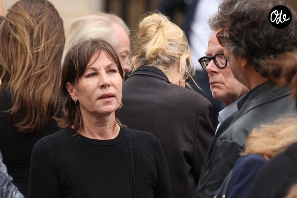 Mathilde Seigner, Franck Dubosc - Sorties des obsèques de Nicolas Altmayer en l'église Saint-Germain-des-Prés à Paris le 31 aout 2026. © Dominique Jacovides-Cyril Moreau/Bestimage #