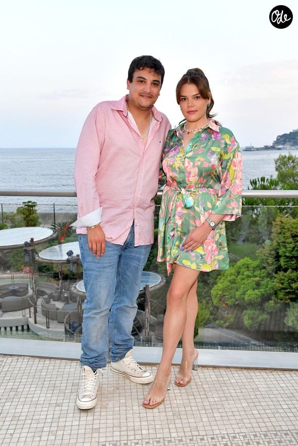 Camille Gottlieb et son meilleur ami, Médy Anthony durant la traditionnelle soirée d'été de Fight Aids Monaco au Sporting Club de Monaco, le 23 juillet 2022. Crédit Bruno Bebert/Bestimage