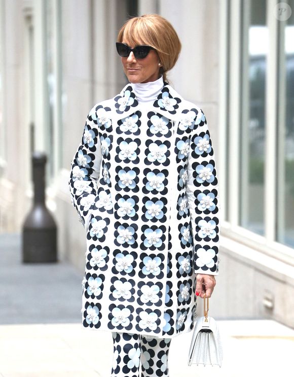 Celine Dion sort de son hôtel pour se rendre à son concert à Long Island dans l'État de New York, le 3 mars 2020