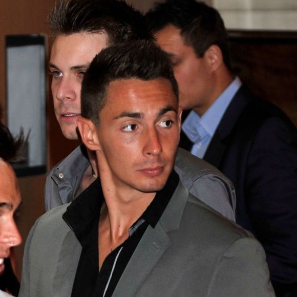 Daniel Ducruet et ses fils Louis et Michaël lors d'un combat de boxe à Monaco le 13 juillet 2013.