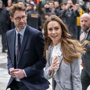 Catherine (Kate) Middleton, princesse de Galles, arrive à la Salesforce Tower pour assister au sommet Future Workforce à Londres. © Zuma Press / Bestimage