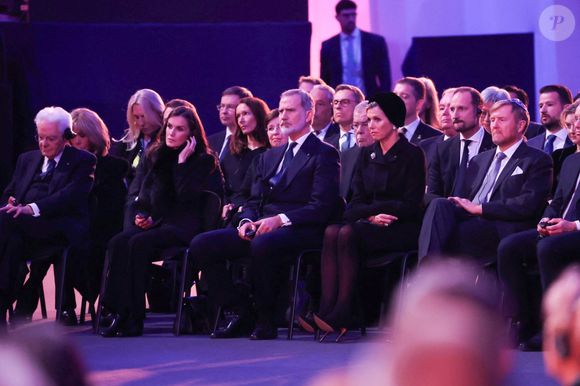 Les chefs d'État et les membres des familles royales assistent à la cérémonie de commémoration du 80ème anniversaire de la libération d'Auschwitz au Mémorial et musée d'Auschwitz-Birkenau le 27 janvier 2025. ©LALO YASKY / BESTIMAGE
