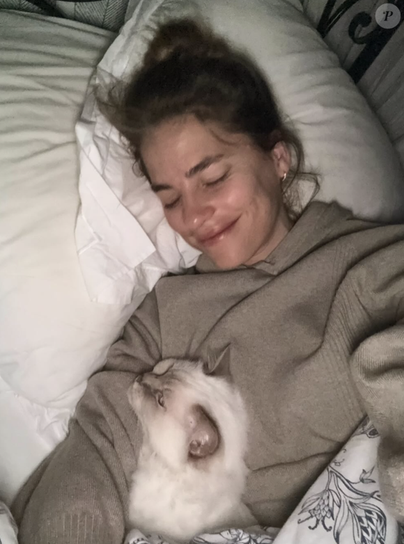"C’est le cœur très lourd que je vous annonce que ma petite Tinka est partie…", il s'agit de son chat qui aurait bientôt eu 11 ans.

Capture Instagram de Solène Hébert.