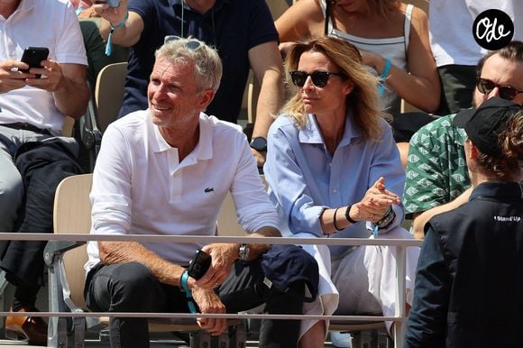 Denis Brogniart, Hortense Brogniart dans les tribunes lors des Internationaux de France Roland Garros 2023 le 06 juin 2023 à Paris, France. Photo Nasser Berzane/Abaca