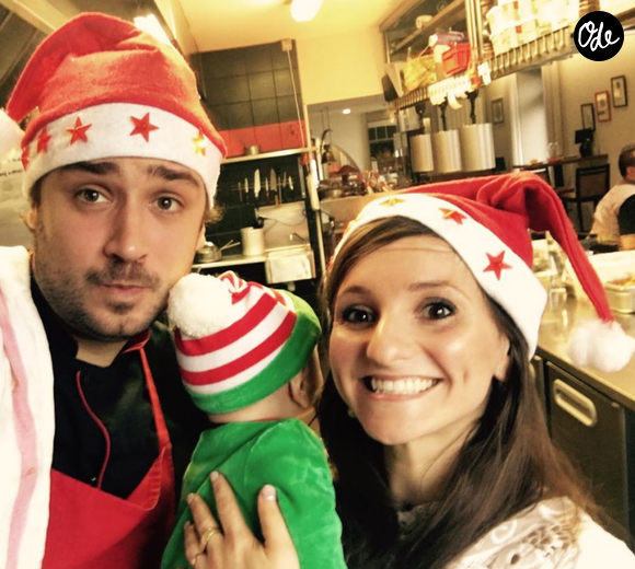 Noémie Honiat et Quentin Bourdy ont passé leur premier Noël avec leur bébé Zacharie. Décembre 2016.