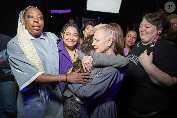Diariata N'Diaye, Jodie Coste, Mathilde, Lio, Kee-yoon, Virginie Lesdemia, Thyphaine D, Louisadoona à l'enregistrement du concert "Nos voix pour toutes", au profit de La fondation des femmes, à l'Adidas Arena à Paris, diffusée le 11 décembre sur TMC. © Cyril Moreau-Coadic Guirec / Bestimage