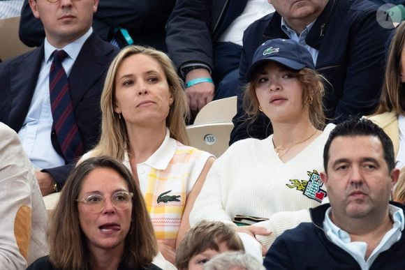 Lilou Fogli et Alice Cornillac dans les tribunes lors de Roland-Garros 2025, le 28 mai 2025 à Paris, France. Photo de Nasser Berzane/ABACAPRESS.COM.
