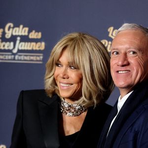 Exclusif - Brigitte Macron, présidente de la Fondation des Hôpitaux et Didier Deschamps, parrain de l’opération Pièces Jaunes au photocall du "Gala des pièces jaunes, le concert événement" à Paris La Défense Arena à Nanterre le 23 janvier 2025. Le gala des Pièces Jaunes 2025 sera diffusé le 28 janvier, sur France 2 et sur la plateforme France.Tv.

© Jacovides / Moreau / Bestimage