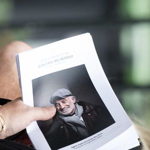 Feuillet de messe - Obsèques de Jean-Paul Belmondo en  l'église Saint-Germain-des-Prés, à Paris le 10 septembre 2021. © JB Autissier / Panoramic / Bestimage