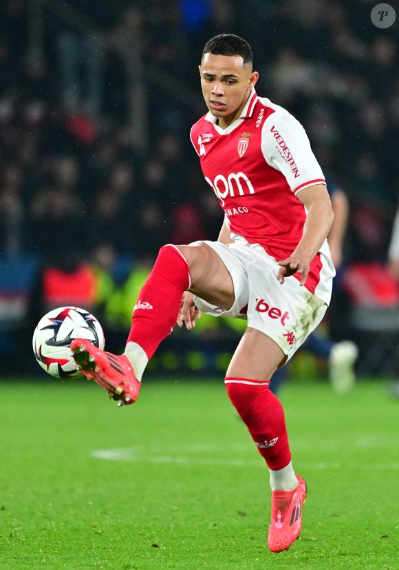 VANDERSON Monaco lors du match de Ligue 1 McDonald's opposant le Paris Saint-Germain (PSG) à L’AS Monaco (Score 4/1 au Parc des Princes à Paris, France, le 8 février 2025. © Christian Liewig/Bestimage