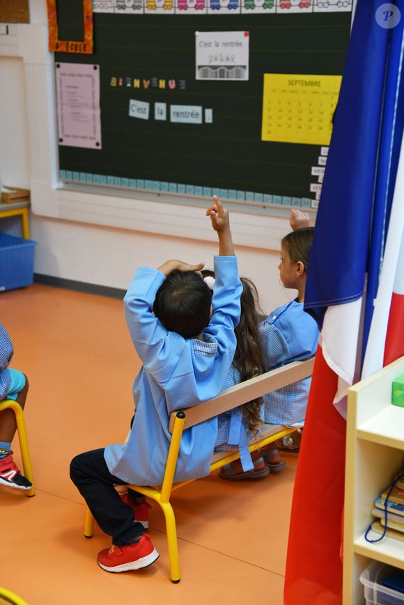 Illustration de la rentrée des classes à Nice à l'école Ronchèse le 2 septembre 2019. © Bruno Bebert / Bestimage