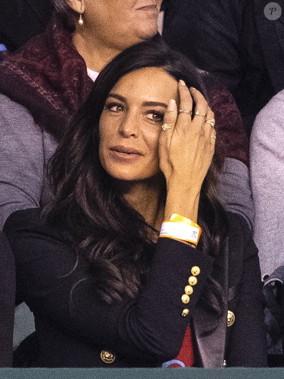 Jade Foret (Lagardère) dans les tribunes du match "Benoît Paire/Fernando Verdasco - Rohan Bopanna/Denis Shapovalov (4/6 - 5/7)" lors du tournoi Rolex Paris Masters 2019, le 30 octobre 2019.
© Perusseau-Veeren/Bestimage
