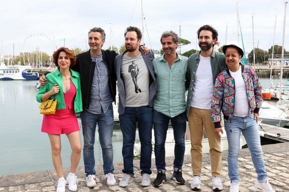 Nadia Roz, Nader Boussandel, Loïc Legendre, Alexandre Varga, Mathieu Madenian et Booder au photocall du film "Le Furet" lors de la 23ème édition du Festival de la Fiction tv de la Rochelle 2021 à La Rochelle, France, le 15 septembre 2021.

© Jean-Marc Lhomer / Bestimage