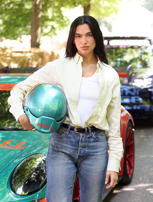 Dua Lipa au Festival de vitesse de Goodwood dans le West Sussex, le 12 juillet 2025 à Chichester, au Royaume-Uni. © Matt Alexander/PA Wire/Abacapress.com