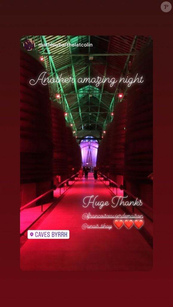 Image de la story Instagram d'Anaïs Tihay lors de son mariage avec François-Xavier Demaison, le 7 juin 2019 au château de Valmy dans les Pyrénées-Orientales.