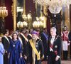 Le diadème est très précieux et il a appartenu à la reine Sofia.

Le roi Felipe VI d'Espagne et la reine Letizia lors de la cérémonie d'accueil du sultan d'Oman Haïtham ben Tariq à Madrid le 4 novembre 2025. Photo par Cordon / Bestimage