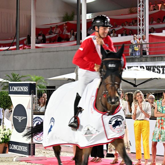 La princesse Caroline de Hanovre et sa fille Charlotte Casiraghi ont a assisté à la Monaco Longines Pro Am Cup au profit de l' AMADE à Monaco, le 3 juillet 2024. © Bruno Bebert/Bestimage
