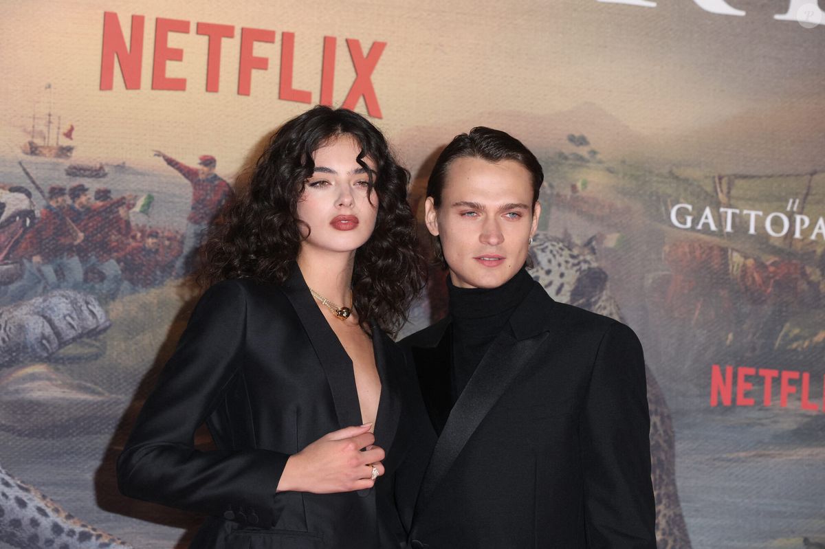 Photo : Deva Cassel et Saul Nanni le 3 mars 2025 à Rome, pour la ...