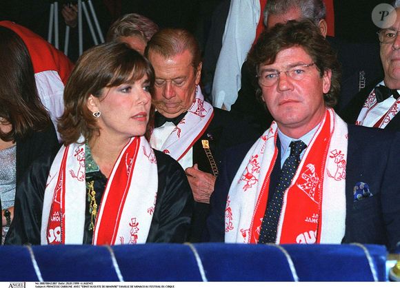 La princesse Caroline de Hanovre et le prince Ernst Auguste Hanovre au Festival du cirque de Monaco, en 1999. AGENCE / BESTIMAGE
