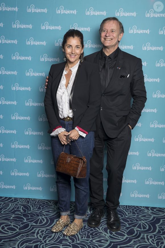 Exclusif - Cristina Reali et Francis Huster - Photocall de la première du spectacle "Les Parisiennes" aux Folies Bergères à Paris le 24 mai 2018. © Olivier Borde - Pierre Perusseau/Bestimage