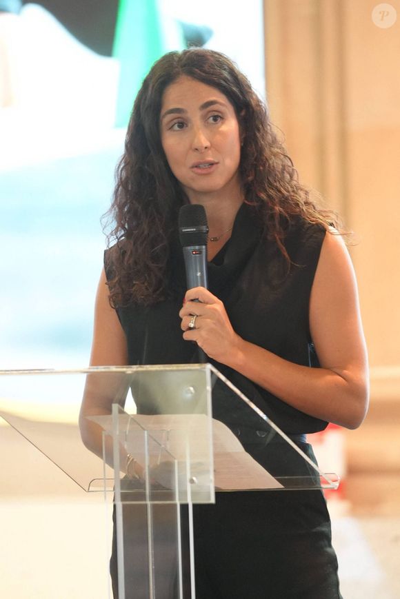 Xisca Perello, la femme de Rafael Nadal, annonce le lancement de la 3ème édition des "Rafael Nadal Foundation Awards" à Madrid, le 7 octobre 2024. Cordon / Bestimage