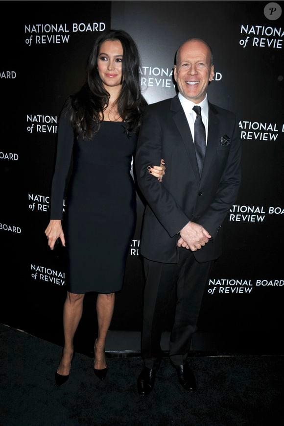 Emma Heming-Willis et son mari Bruce Willis - Gala "National Board of Review Awards" à New York. Le 6 janvier 2015 (Action Press / Bestimage).