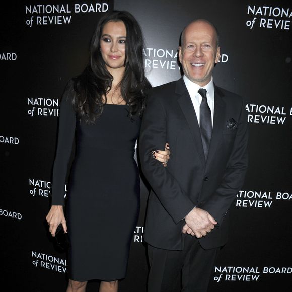 Emma Heming-Willis et son mari Bruce Willis - Gala "National Board of Review Awards" à New York. Le 6 janvier 2015 (Action Press / Bestimage).