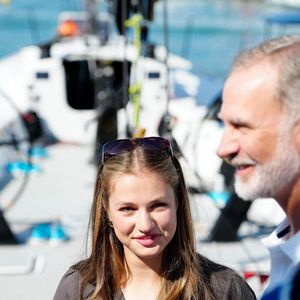 Le roi Felipe VI d'Espagne et sa fille la princesse Leonor assistent à la 43ème Coupe du Roi Mapfre à Palma de Majorque le 2 aout 2025. Photo par LALO YASKY / BESTIMAGE
