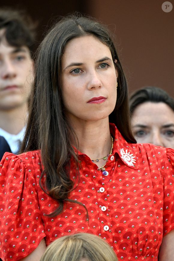 Tatiana Santo Domingo à la célébration des 20 ans de règne d'Albert II de Monaco sur la place du Palais à Monaco, le 19 juillet 2025. 

Photo : Bruno Bebert / Bestimage