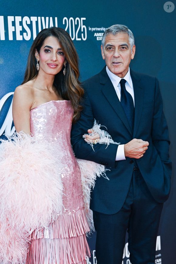 Amal Clooney et George Clooney assistent à la première de "Jay Kelly" dans le cadre du BFI London Film Festival à Londres, Angleterre, le 10 octobre 2025. Photo par Aurore Marechal/ABACAPRESS.COM